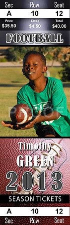 TIMOTHY FOOTBALL TICKET